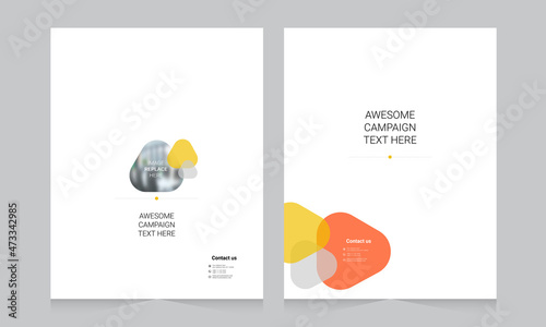 Cover design for annual report and business catalog, magazine, flyer or booklet. Brochure template layout. A4 cover vector EPS-10