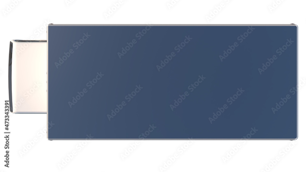 Cargo Van Truck 2- Top view white background 3D Rendering Ilustracion 3D	
