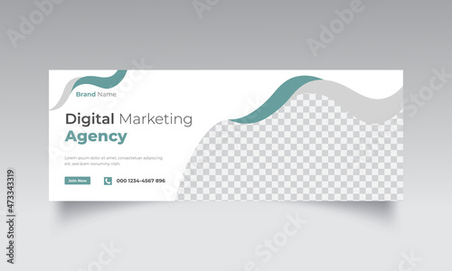 webinar facebook cover in abstract design, business marketing banner template