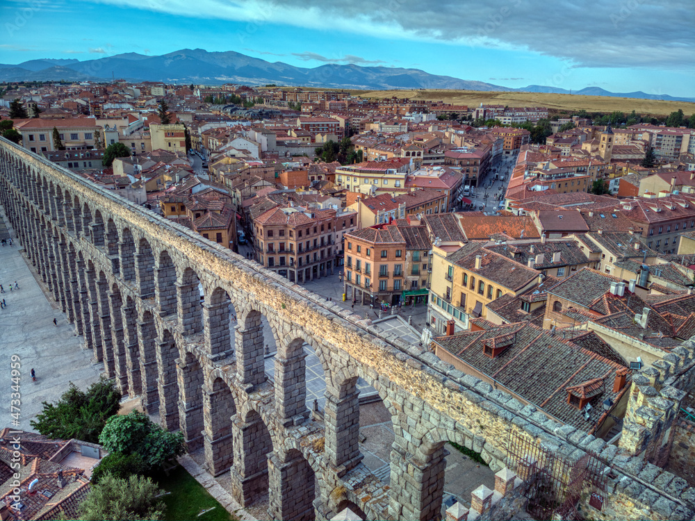 The famous ancient aqueduct of Segovia, Castilla y León, Spain