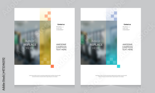 Cover design for annual report and business catalog, magazine, flyer or booklet. Brochure template layout. A4 cover vector EPS-10