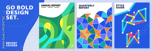 Modern, bold and colorful, abstract vector background patterns for business reports, social posts, presentations, branding and advertising campaigns.