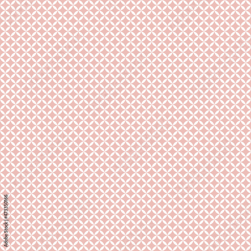 Seamless geometric pink pattern. Modern ornament with pnk stars. Geometric abstract pattern