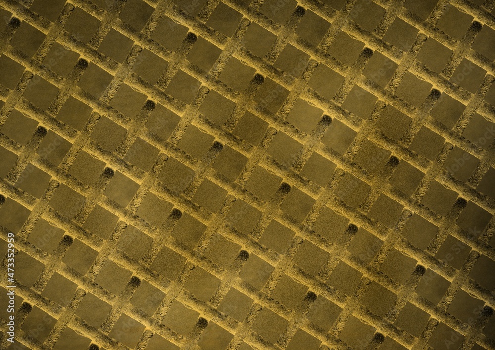 Obraz premium Illustration of golden bricks