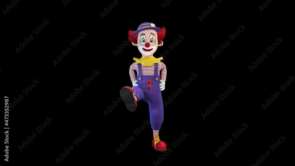 Dancing character clown Dancing character clown