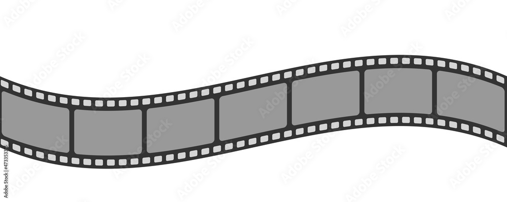 Film strip frame or border set. Photo, cinema or movie negative. Old retro film strip frame isolated on white background. Vector
