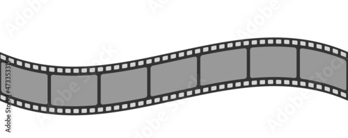 Film strip frame or border set. Photo, cinema or movie negative. Old retro film strip frame isolated on white background. Vector