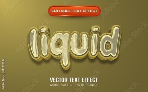 Liquid editable text effect