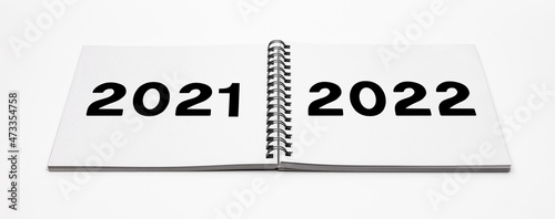 Kalender mit Jahreswechsel von 2021 bis 2022