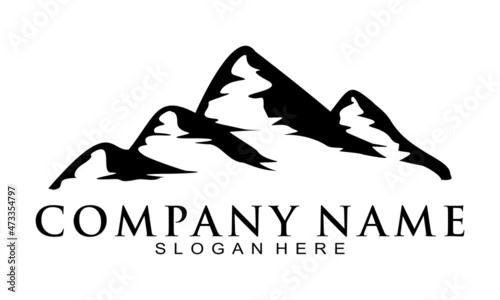 Adventure mountain vector logo
