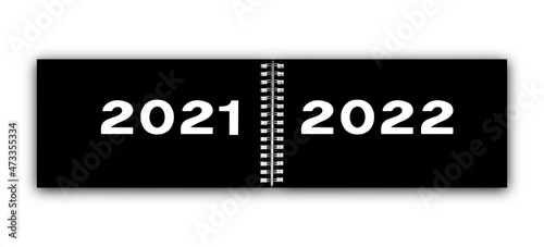 Kalender mit Jahreswechsel von 2021 bis 2022