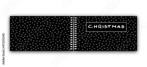 Weihnachtsbuch mit Sternchen und titel "Christmas"