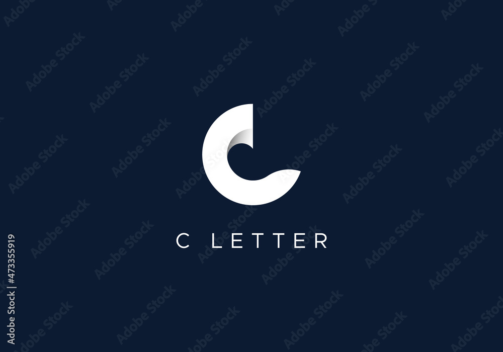 Fototapeta premium C Letter Modern Logo Type Stylish Professional Logo Mark design Vector Template