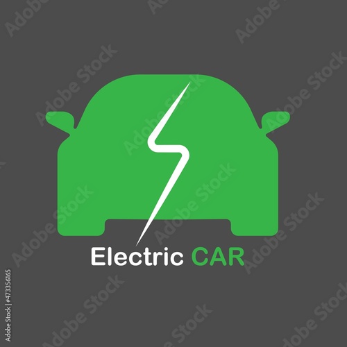 Electric Car Logo Template Design.