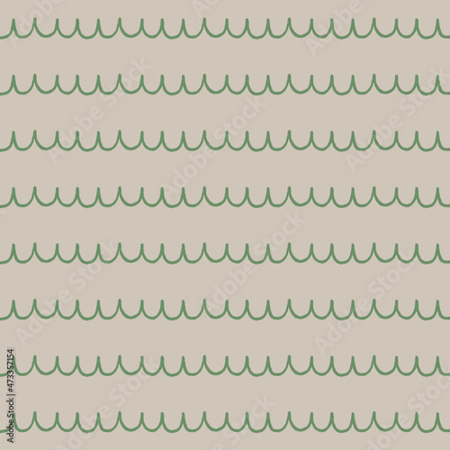 Green abstract pattern of wavy lines on light green background for cover.