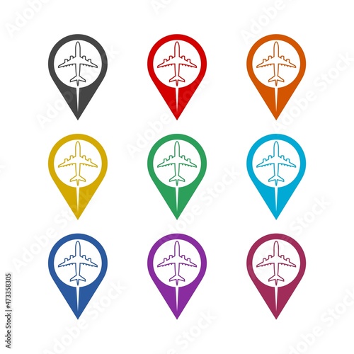 Free Download Travel and tour logo isolated on white background, color set - GFXLoad