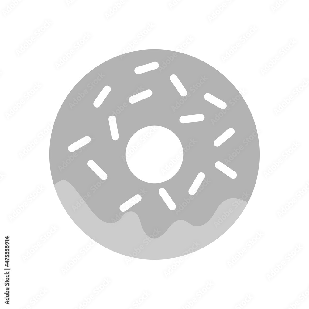 Fototapeta premium donut icon on a white background, vector illustration