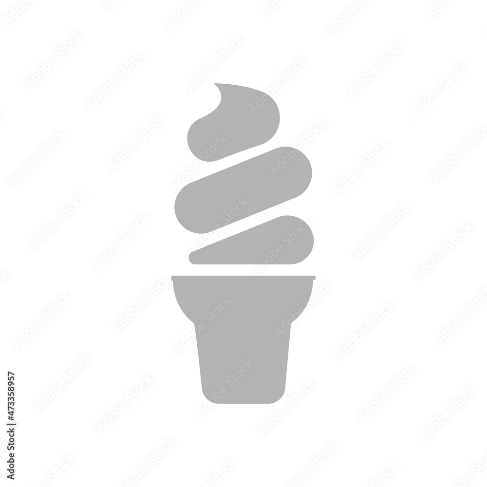 ice cream icon on a white background, vector illustration ice cream icon on a white background, vector illustration
