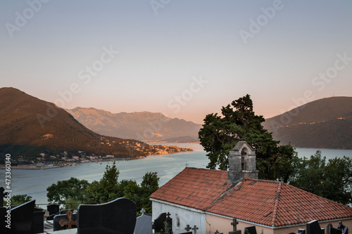 Obraz na plátně Cemetery at the Savina Orthodox Monastery in the coastal town of Herceg Novi in