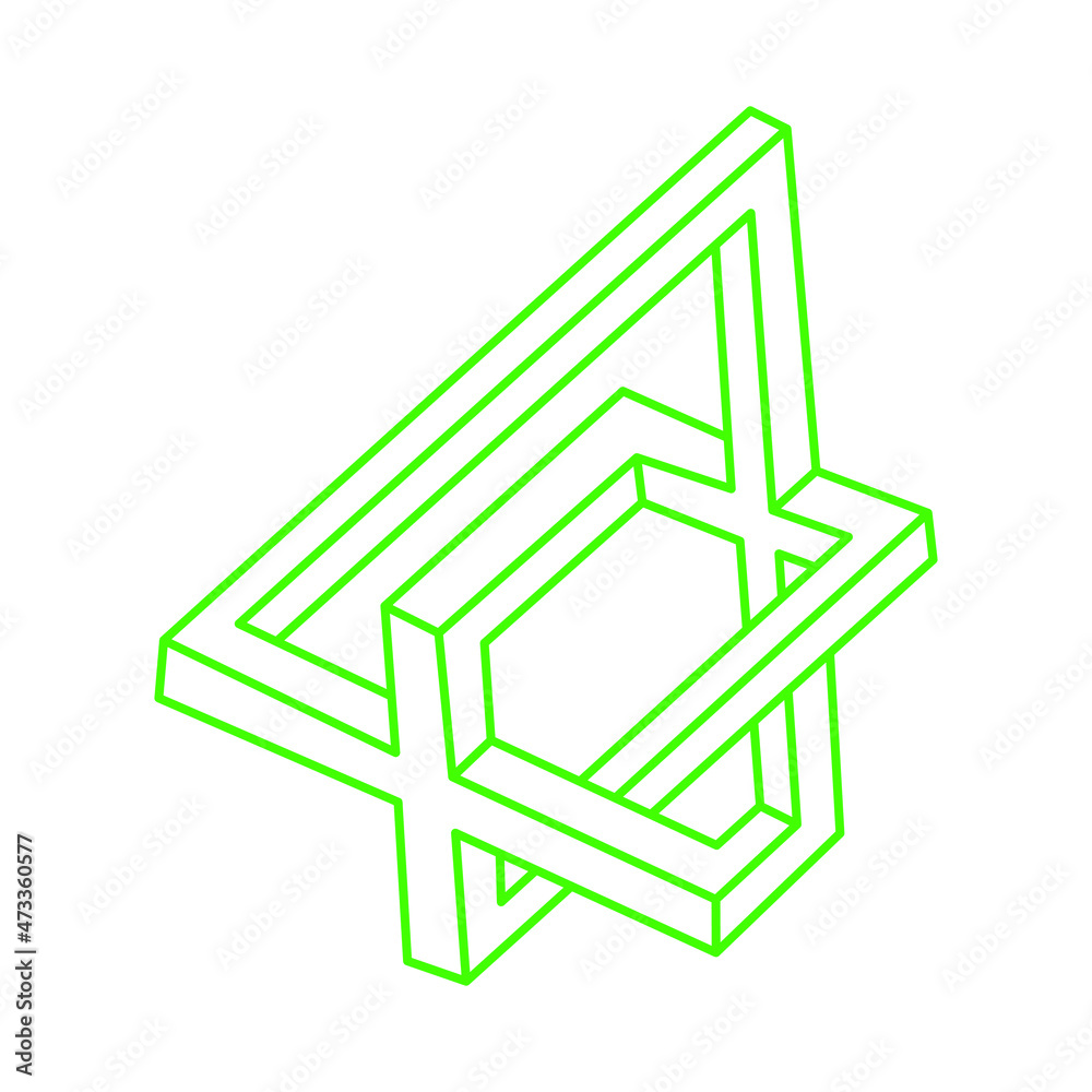 Impossible shapes. Optical illusion. Sacred geometry figures. Abstract eternal geometric objects. Impossible endless outline. Optical art. Impossible geometry shape on a white background. Impossible shapes. Optical illusion. Sacred geometry figures. Abstract eternal geometric objects. Impossible endless outline. Optical art. Impossible geometry shape on a white background.