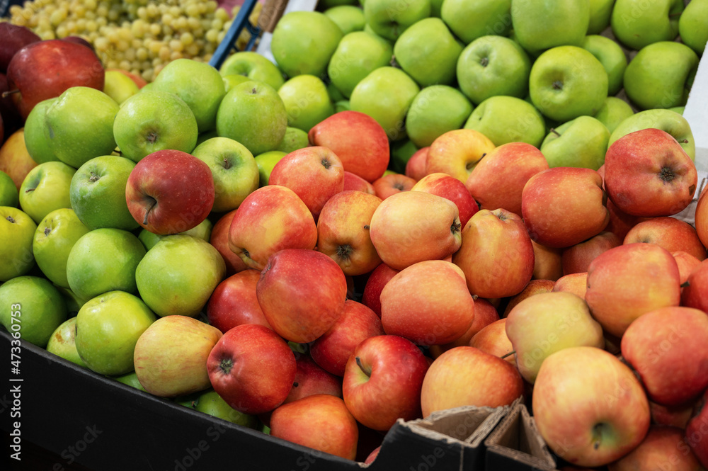 Assortment of fresh fruits at market Assortment of fresh fruits at market