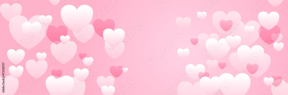 Love valentine's banner background template with hearts. Design for special days, women's day, valentine's day, birthday, mother's day, father's day, Christmas, wedding, and event celebrations. Love valentine's banner background template with hearts. Design for special days, women's day, valentine's day, birthday, mother's day, father's day, Christmas, wedding, and event celebrations.