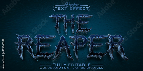 Horror The Reaper Editable Text Effect Template Fototapet