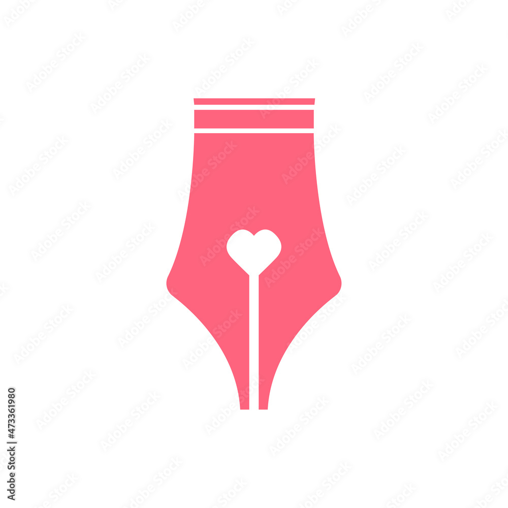 pen for writing love letters, vector illustration pen for writing love letters, vector illustration
