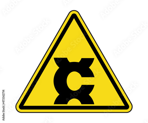 Carcinogen Warning Label. International Carcinogen Hazard Symbol.