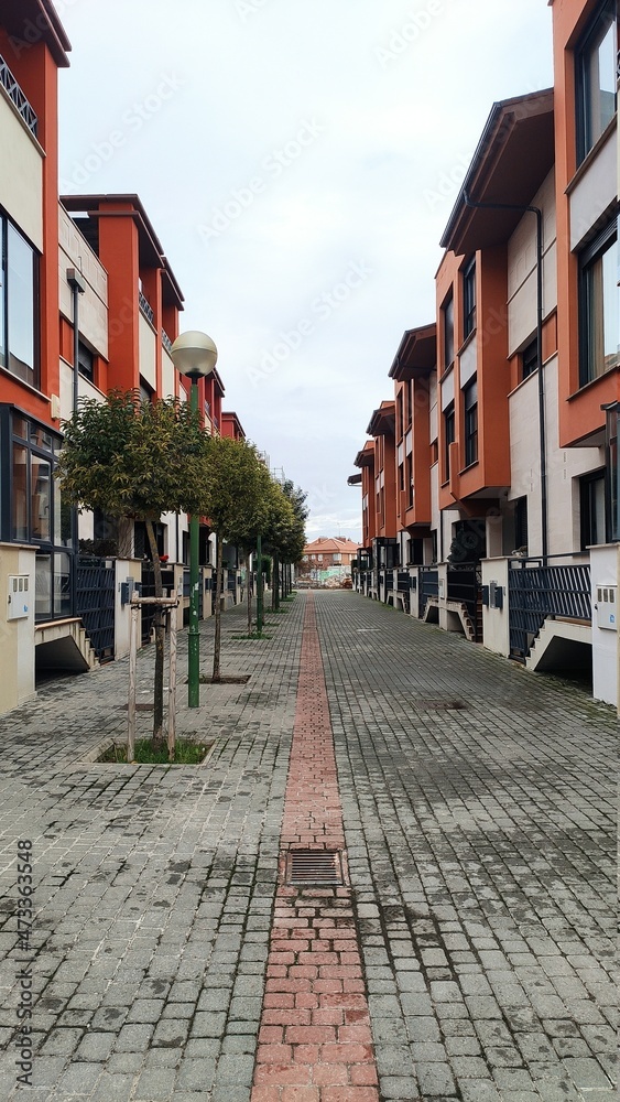 Calles de Burgos, España en otoño.