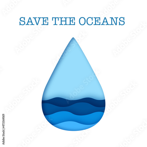 Save the oceans banner. 