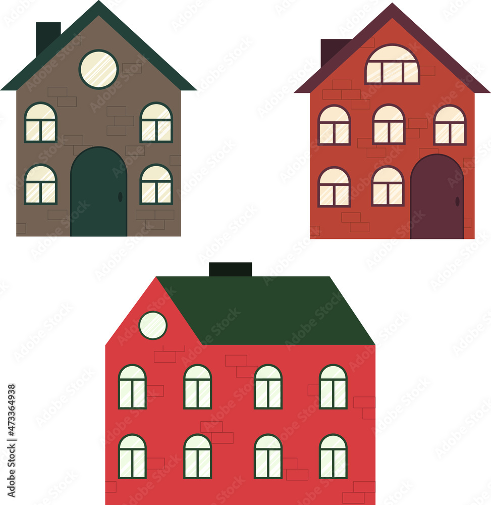 Fototapeta premium set of houses