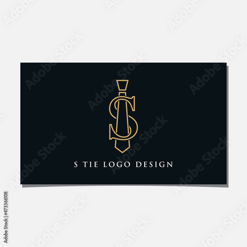 S TIE LOGO DESIGN VECTOR