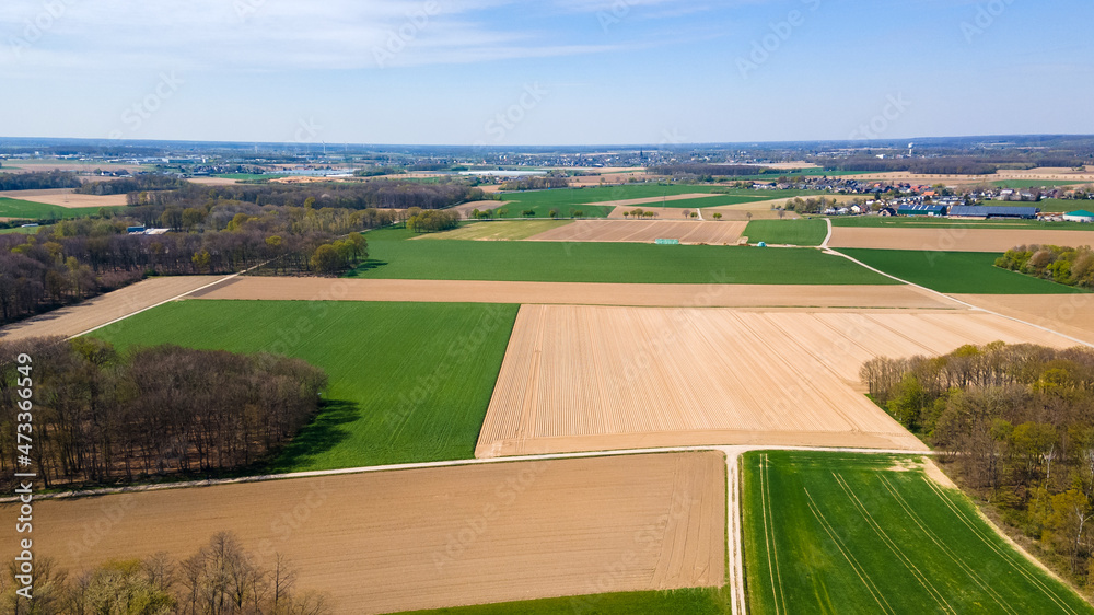 Aerial view of agricultural fields. Fields from above Aerial view of agricultural fields. Fields from above