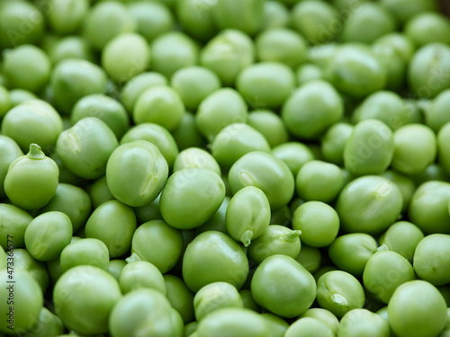 Freshly shelled peas photo