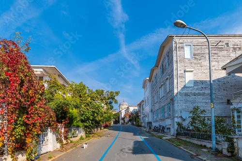 Burgazada Island street view in Istanbul photo