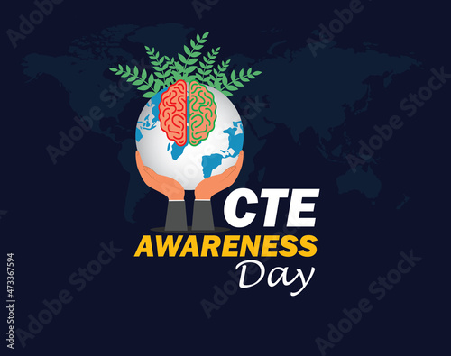 Chronic traumatic encephalopathy (CTE) awareness day. January 30. concept for banner or poster design. photo