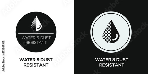 Creative (Water and dust resistant) Icon ,Vector sign.