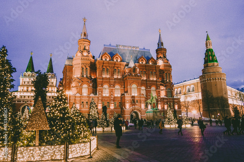 Moscow city old town, Red Square christmas time
