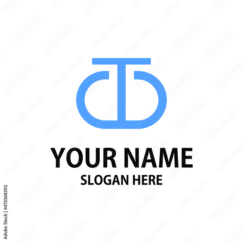dt initial business logo design dt initial business logo design