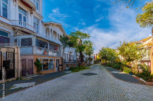 Fototapeta Naklejka Na Ścianę i Meble -  Heybeliada Island street view in Istanbul