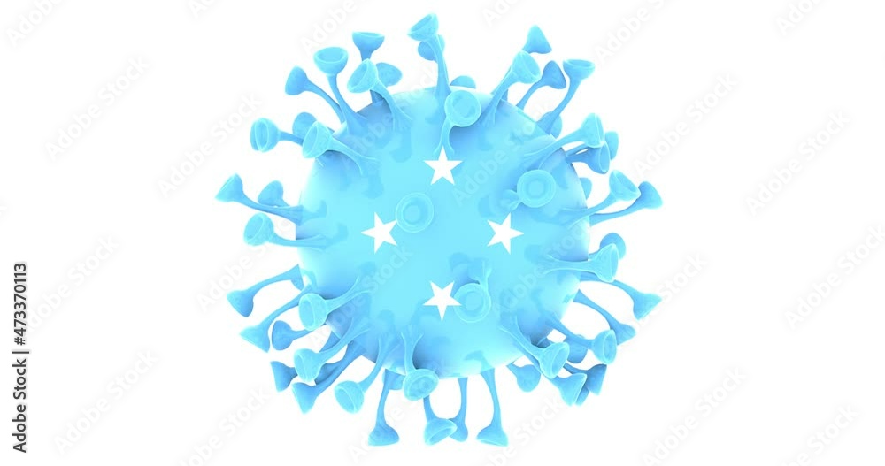 Flag of the Federated States of Micronesia on Seamless looping 3D animation of the covid-19 Corona Virus 4K UHD 60FPS Flag of the Federated States of Micronesia on Seamless looping 3D animation of the covid-19 Corona Virus 4K UHD 60FPS