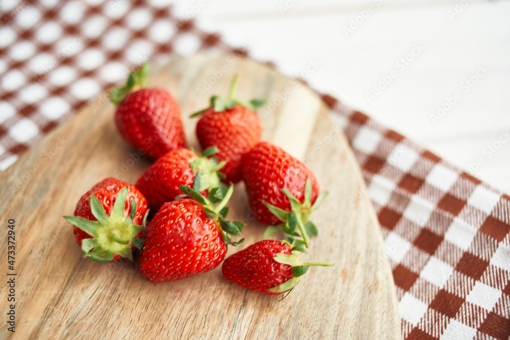 fresh strawberries on wooden board fruit vitamins summer fresh strawberries on wooden board fruit vitamins summer