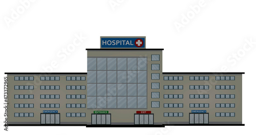 City hospital building. vector illustration 