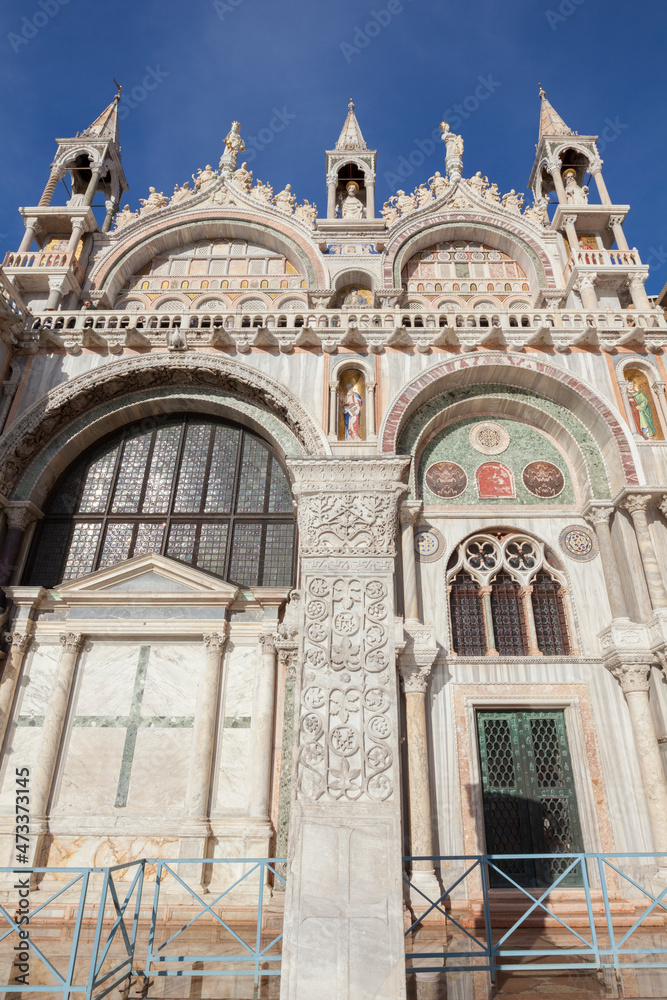 St Mark's Basilica, St Mark's Square, Venice, Veneto, Italy.