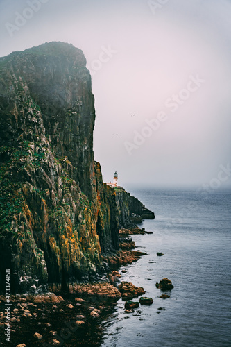 Neist Point Lighthouse in Fog