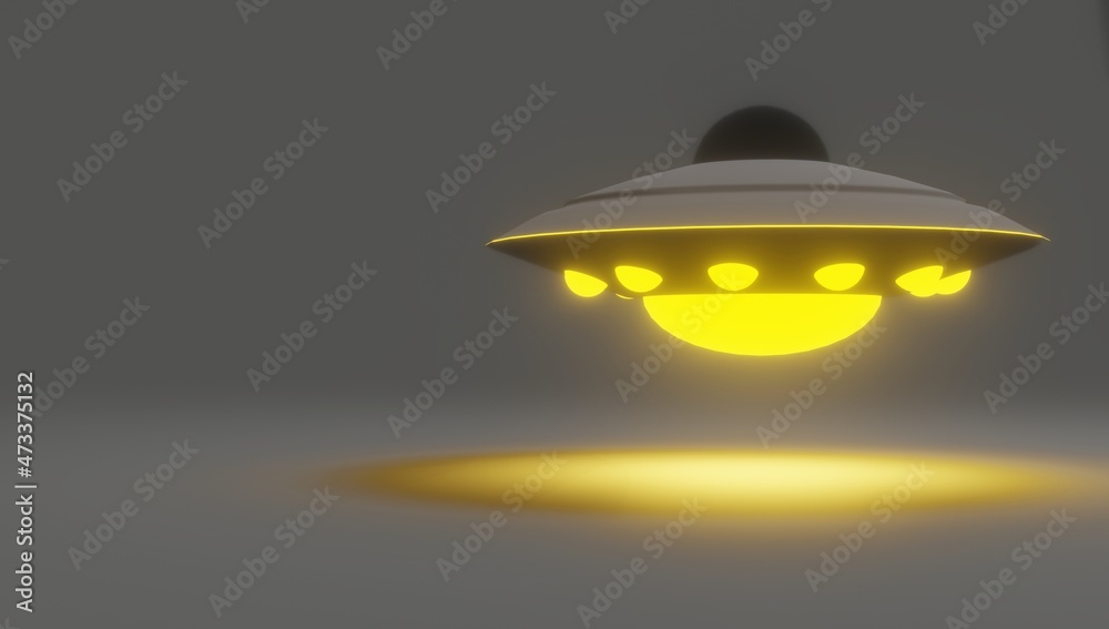 Three Dimensional Illustration UFO Flying Saucer Alien Invasion Midnight Aliens In The Sky With Negative Space. Perfect for Presentation Templates Three Dimensional Illustration UFO Flying Saucer Alien Invasion Midnight Aliens In The Sky With Negative Space. Perfect for Presentation Templates
