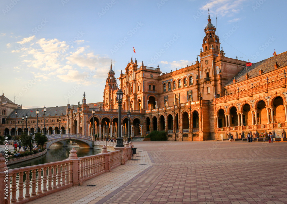 View from Plaza de España, a picturesque plaza in Seville