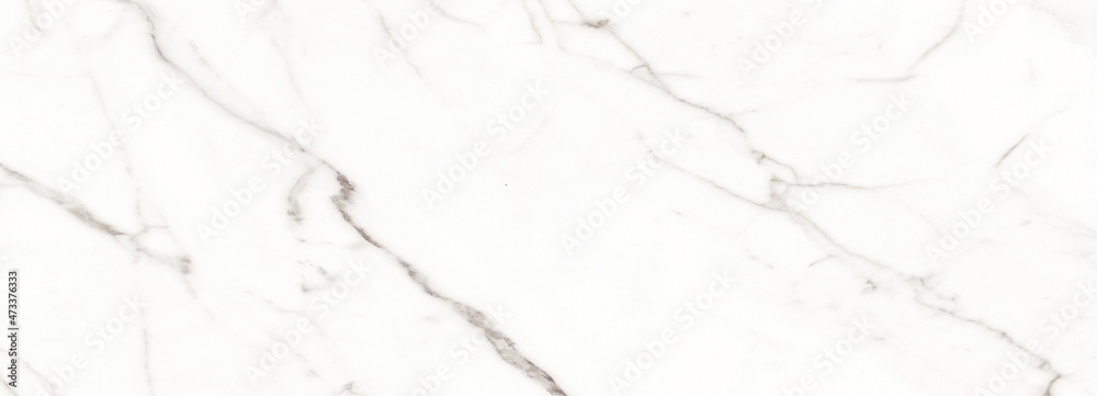 White marble texture banner background top view. Tiles natural stone floor with high resolution. Luxury abstract patterns. Marbling design for banner, wallpaper, packaging design template.