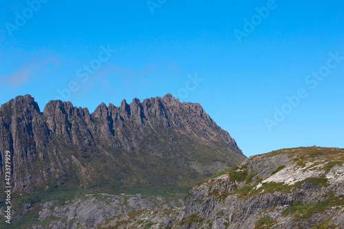 mountain landscape with blue sky